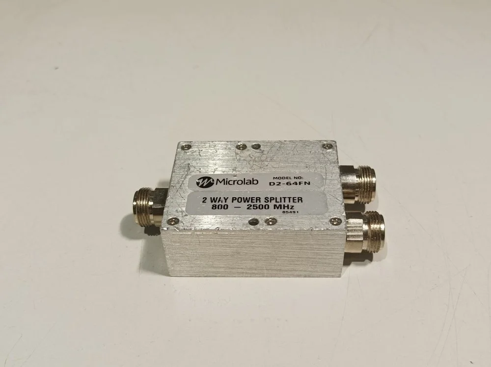 Microlab D2-64FN, 2-Way Power Splitter, 800-2500 MHz, 3 dB, 10 W, N (f), Set of 18 PCS #