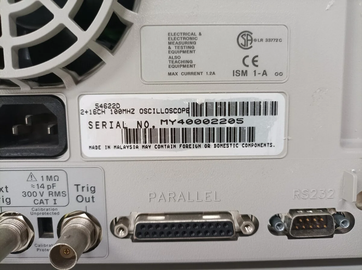 Agilent 54622D Mixed-Signal Oscilloscope 100 MHz #