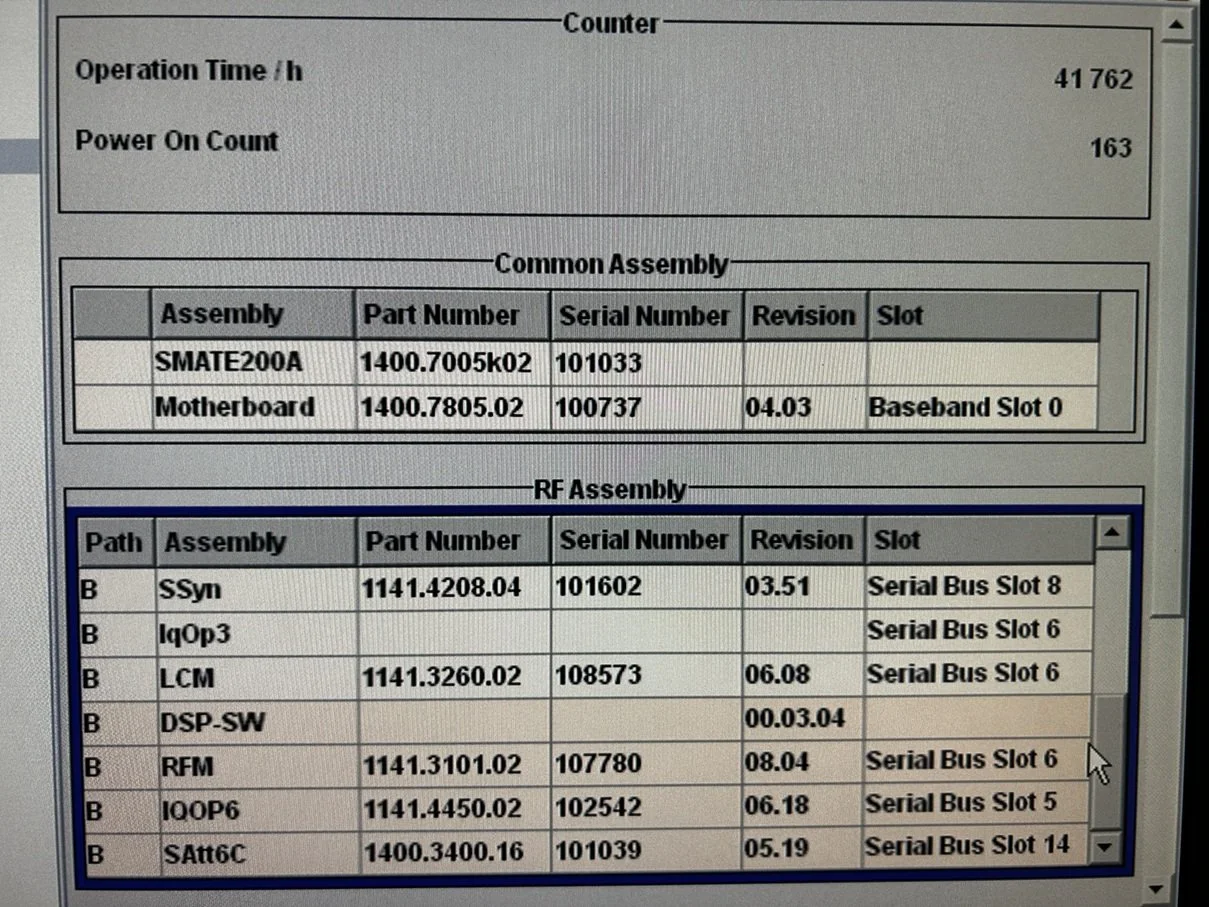 Rohde & Schwarz SMATE200A, Vector Signal Generator, 100kHz-6GHz, loaded with options #