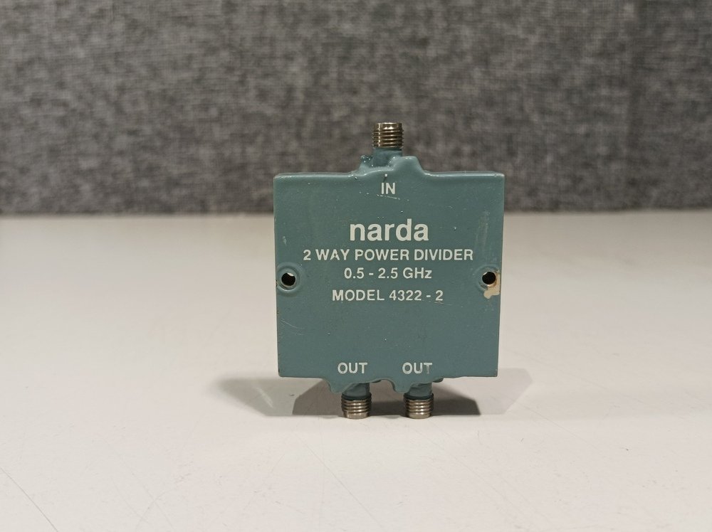 Narda 4322-2, 2-Way Power Divider, 0.5-2.5 GHz #