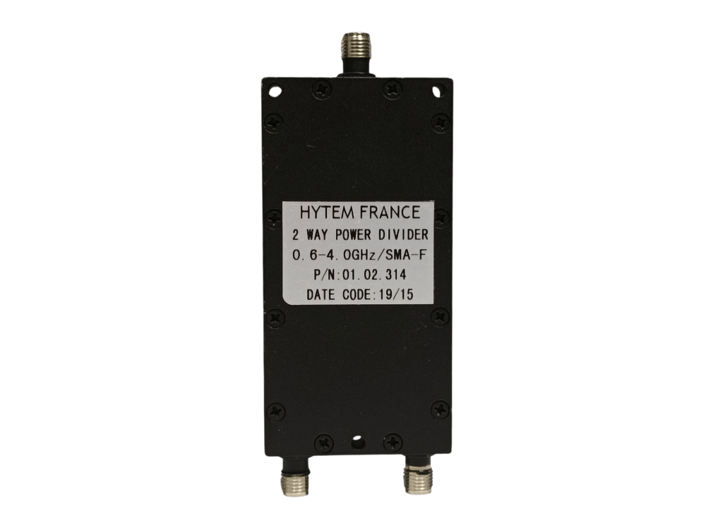 Hytem 01.02.314, 2 Way Power Divider 0.6-4.0 GHz/SMA-F #