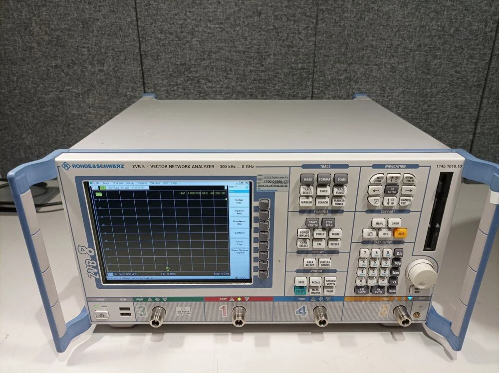 Rohde & Schwarz ZVB8, Vector Network Analyzer, 300 kHz-8 GHz, 4-port #