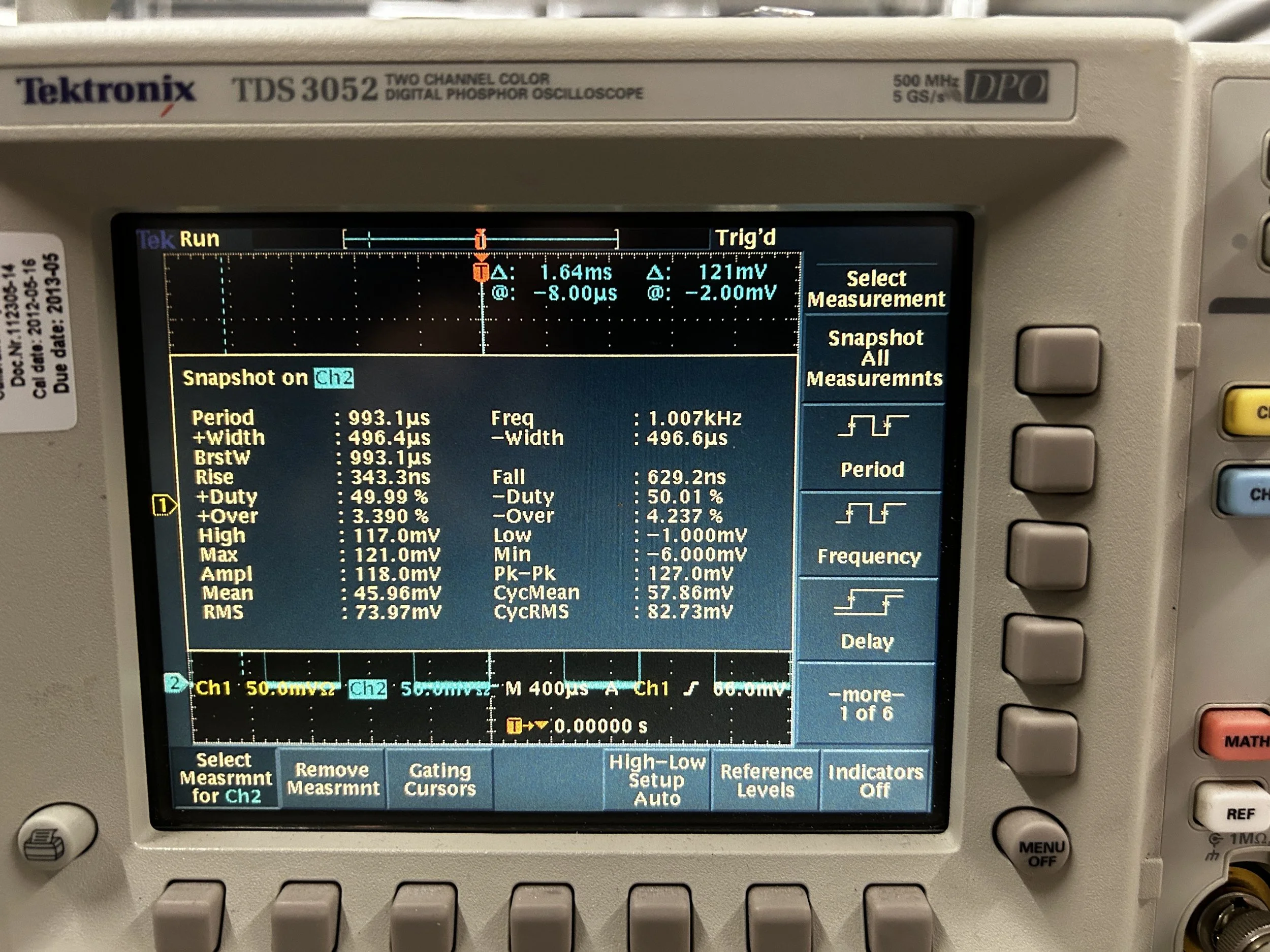 Tektronix TDS 3052, Digital Phosphor Oscilloscope, 500 MHz, 5 GS/s #