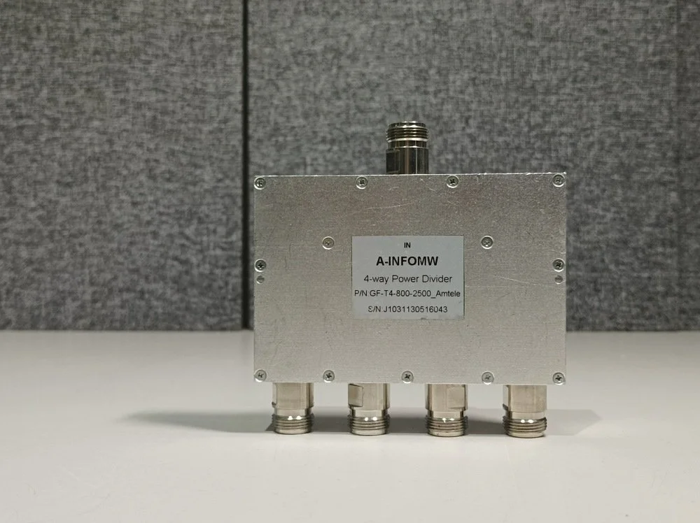 A-INFOMW, 4-WAY POWER DIVIDER, P/N: GF-T4-800-2500_Amtele