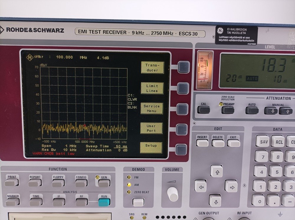 Rohde & Schwarz ESCS 30, EMI Test receiver 9kHZ-2750MHz #