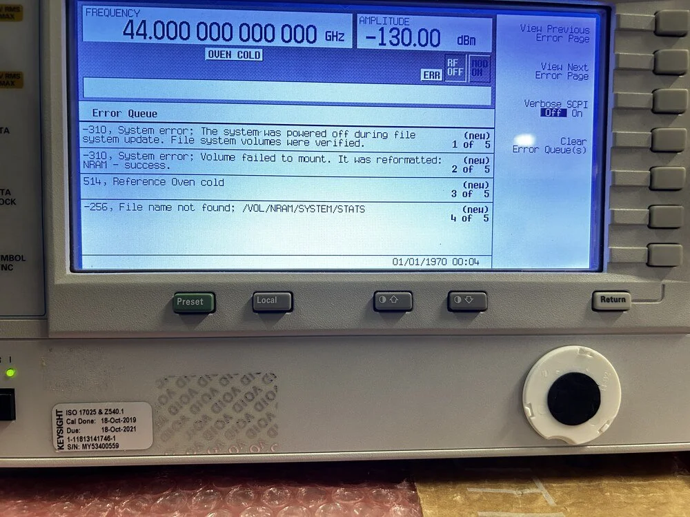 Keysight E8267D, PSG Vector Signal Generator, 250kHz-44GHz, Loaded With Options #