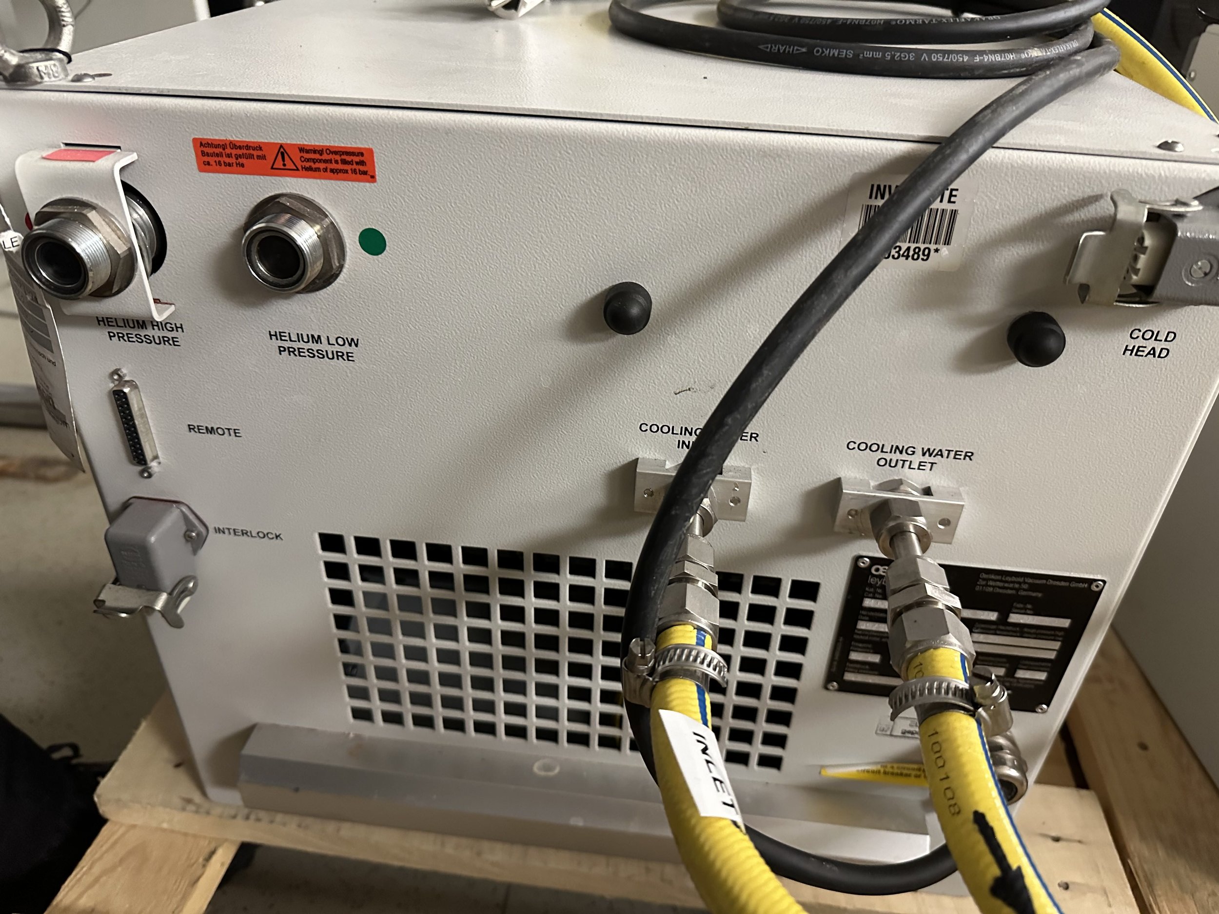 Leybold Coolpak 2000/2200, Cryo Compressor Unit *