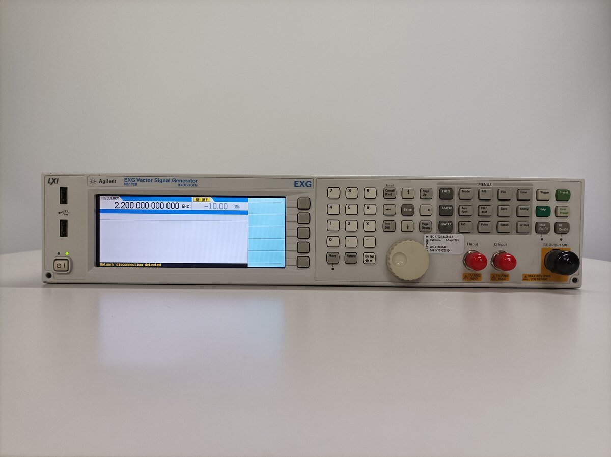 Keysight N5172B, EXG Vector Signal Generator, 9 kHz-3 GHz, w/OPT, OEM Cal. 09/2026 #