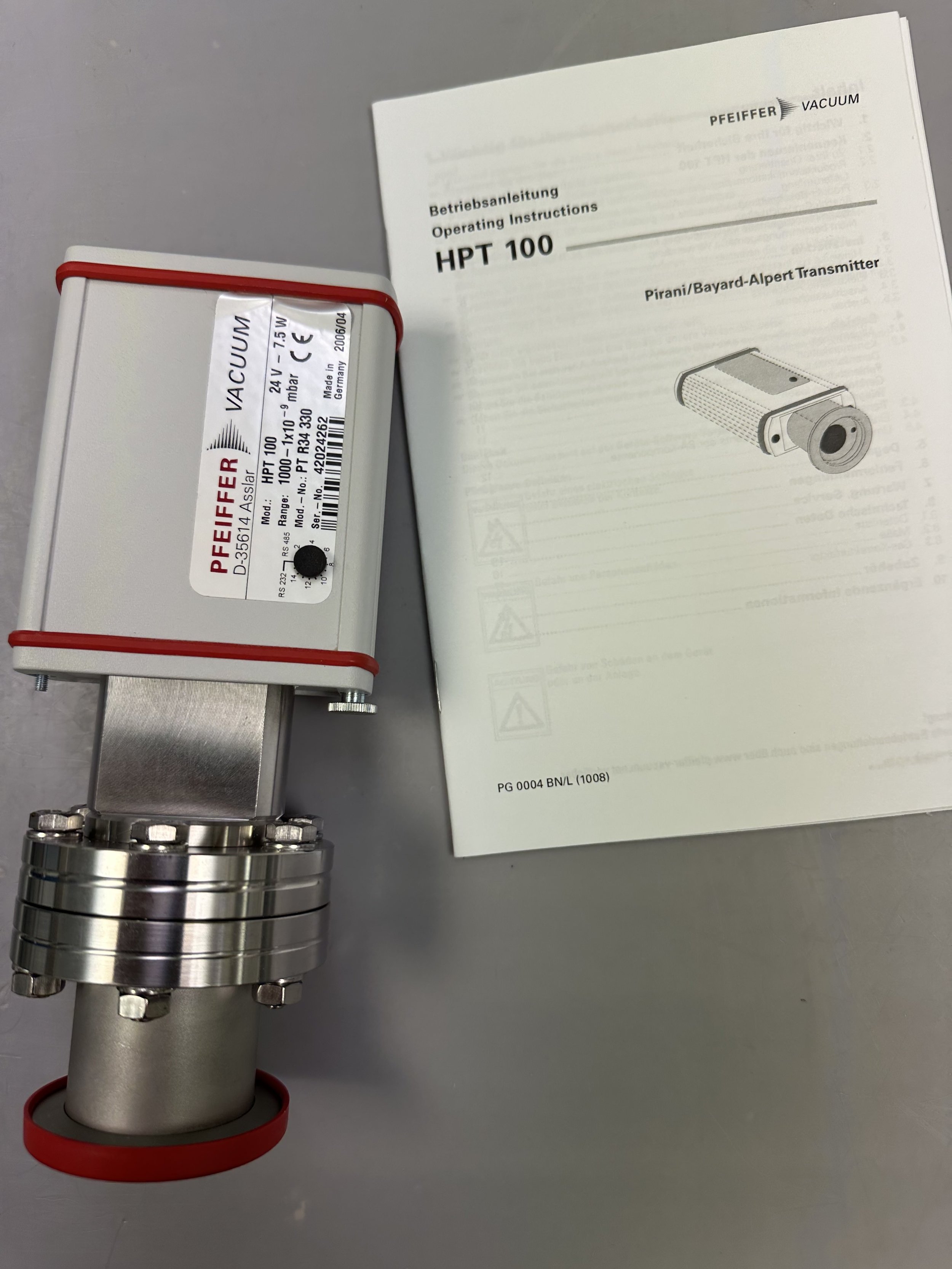PFEIFFER HPT100 PT R34 130, Vacuum Sensor *
