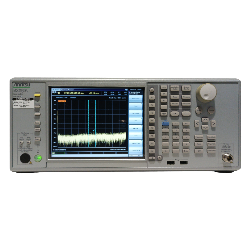 Anritsu MS2830A, Signal Analyzer, 9kHz-3.6GHz, OPT: 002, 005, 006, 040, CAL. 2024, SN: 6200847093 #