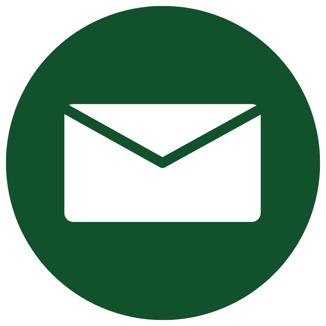 Email icon in a green circular background.