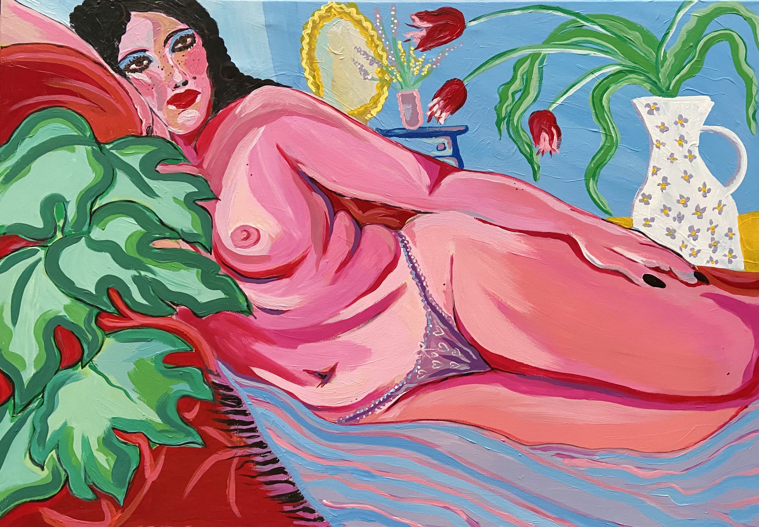 No title, 2021. Acrylics on canvas. 100x140. (sold)