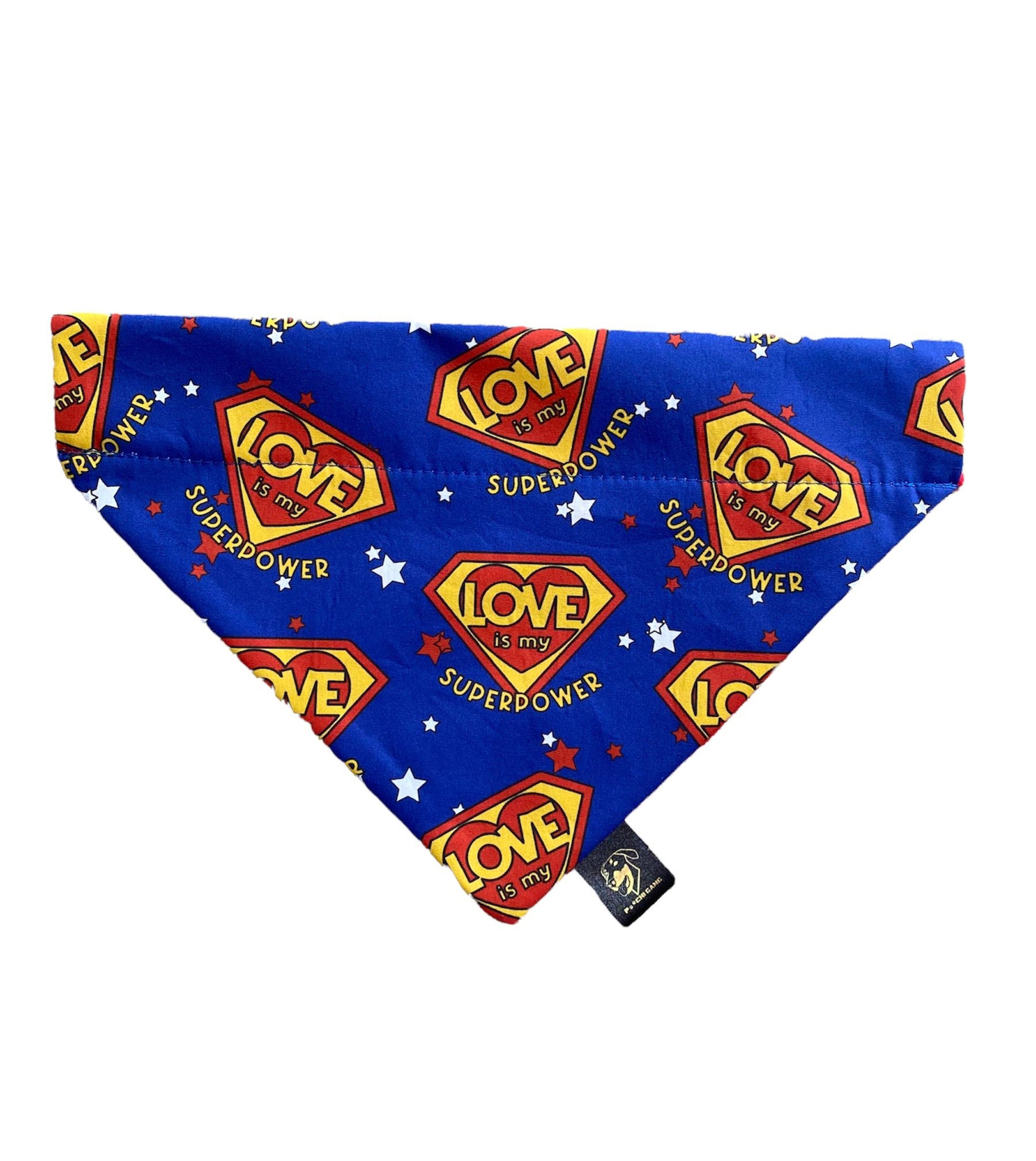 Love is my Superpower Blue Dog Bandana