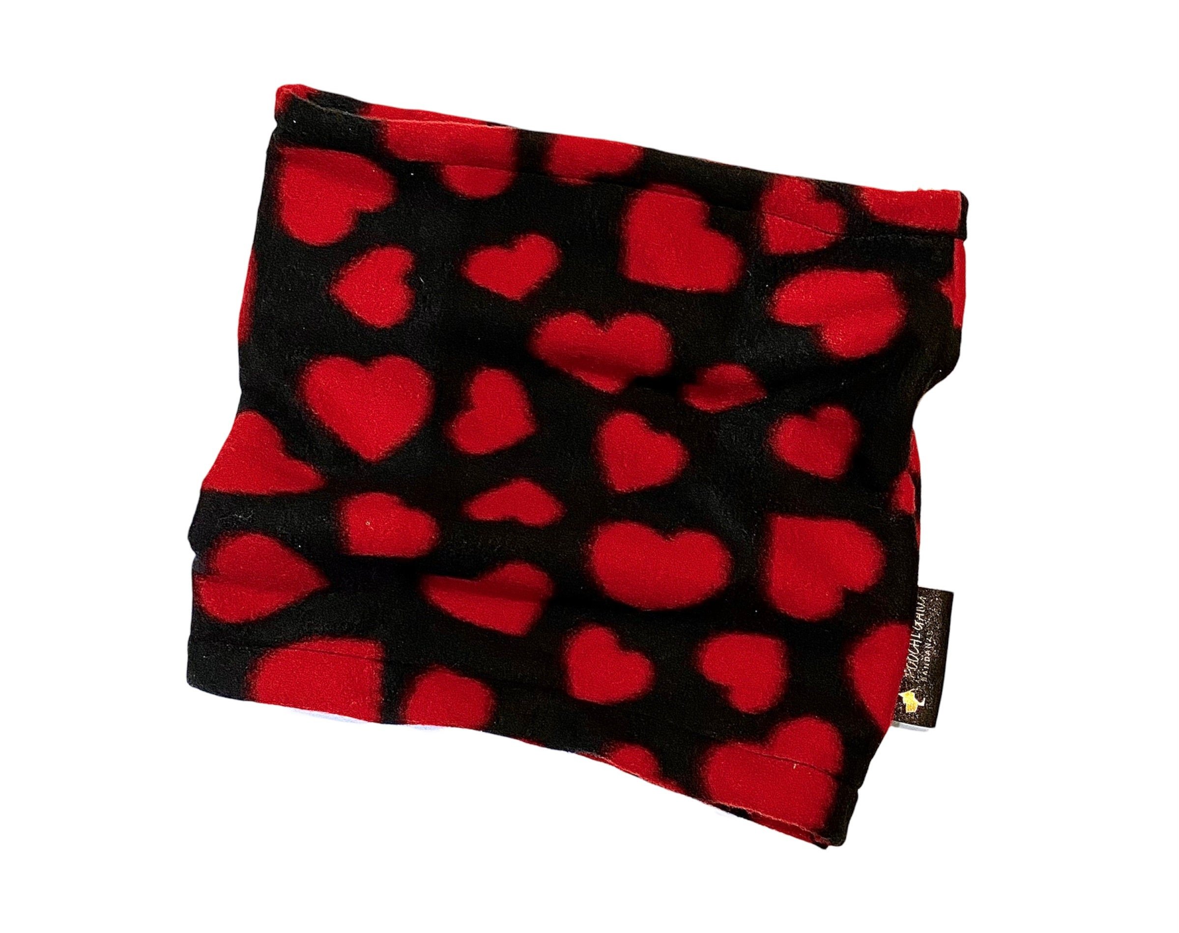 Red Hearts Dog Snood