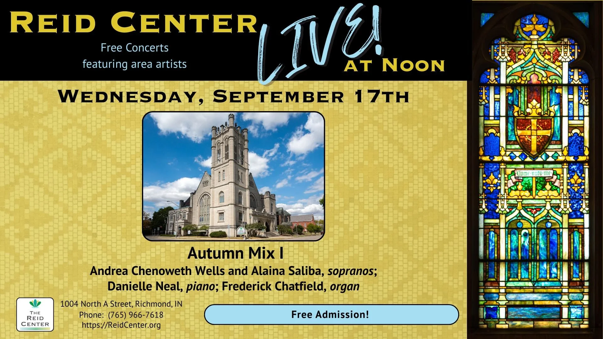 Reid Center LIVE! at Noon: Autumn Mix I