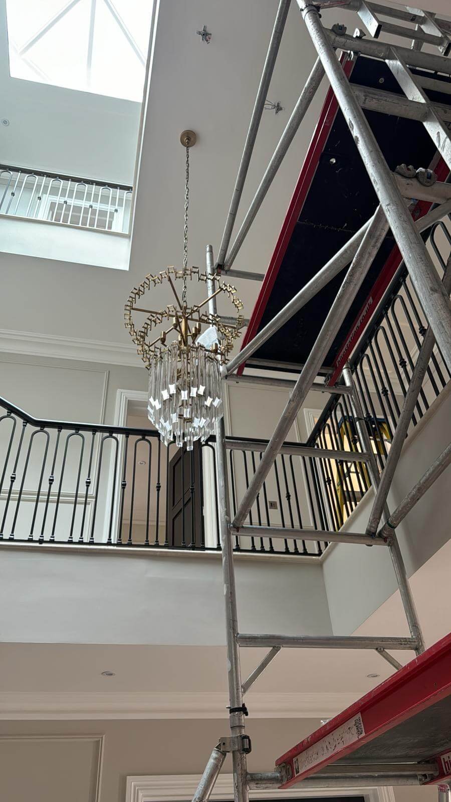 Installing achandeliers