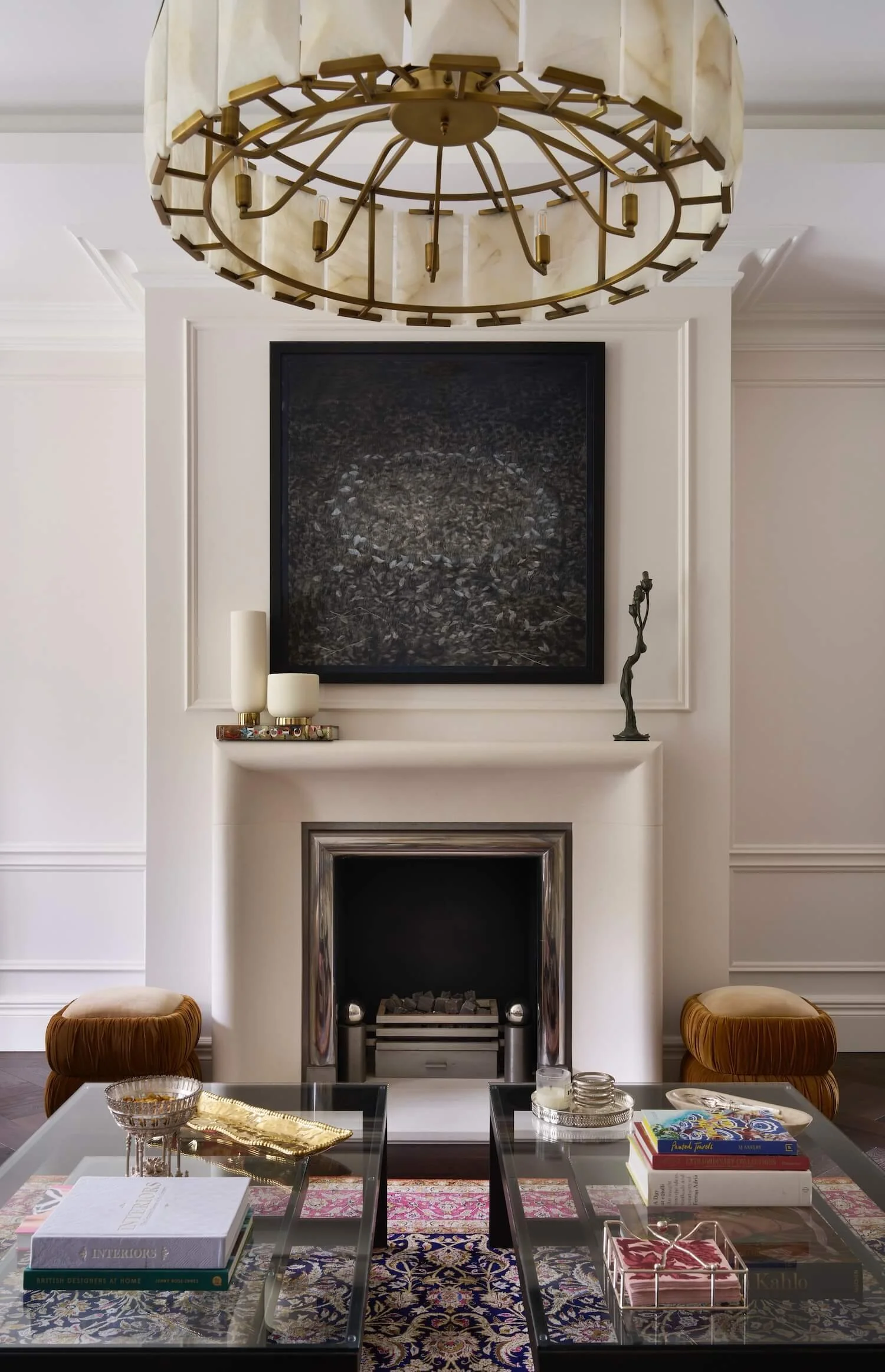 Fireplace and main lighting