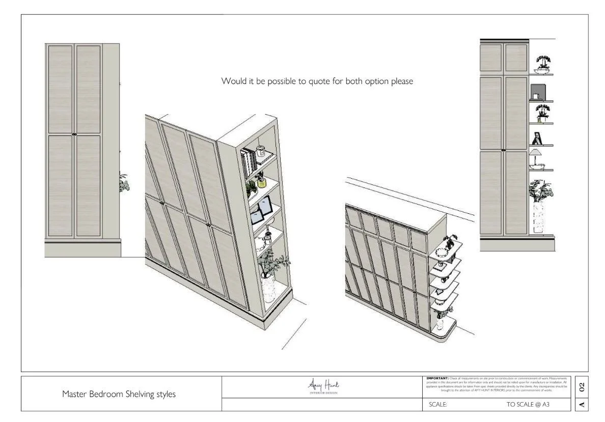 Master Bedroom Wardrobe Joinery, plan