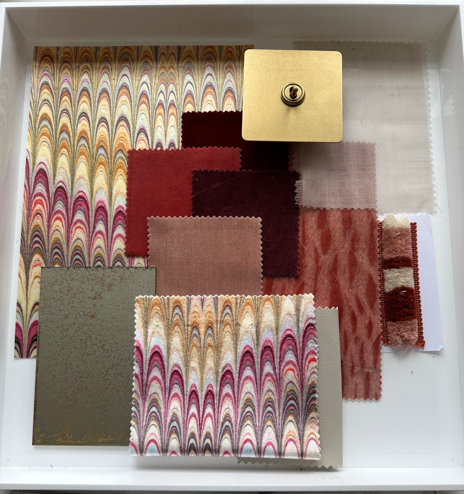 Sample fabrics for the Reigate Victorian House
