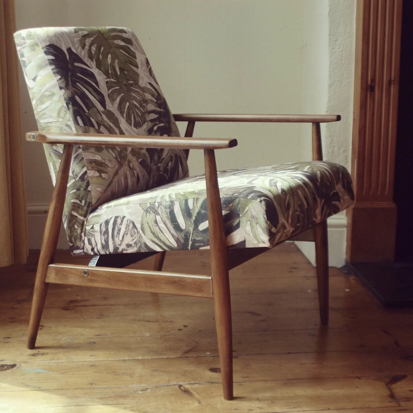 Mid-Century Fox Chair, 1960s, Custom Upholstery & Finish