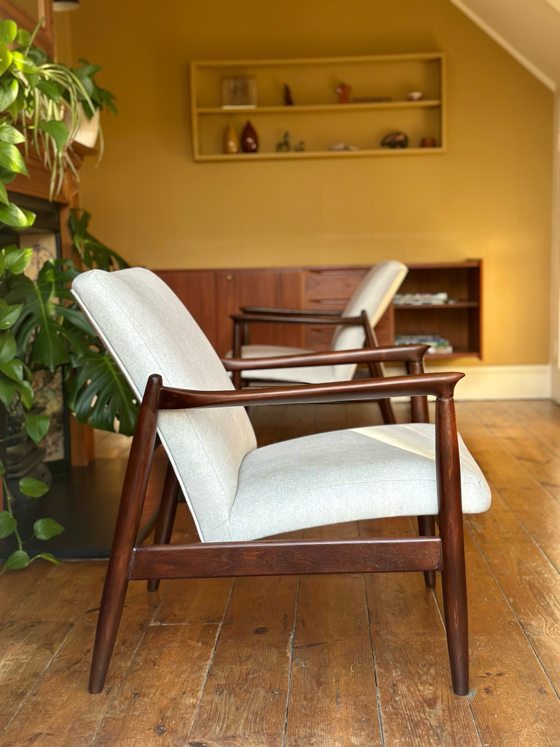 Edmund Homa Armchair, 1960s, Custom Upholstery & Finish