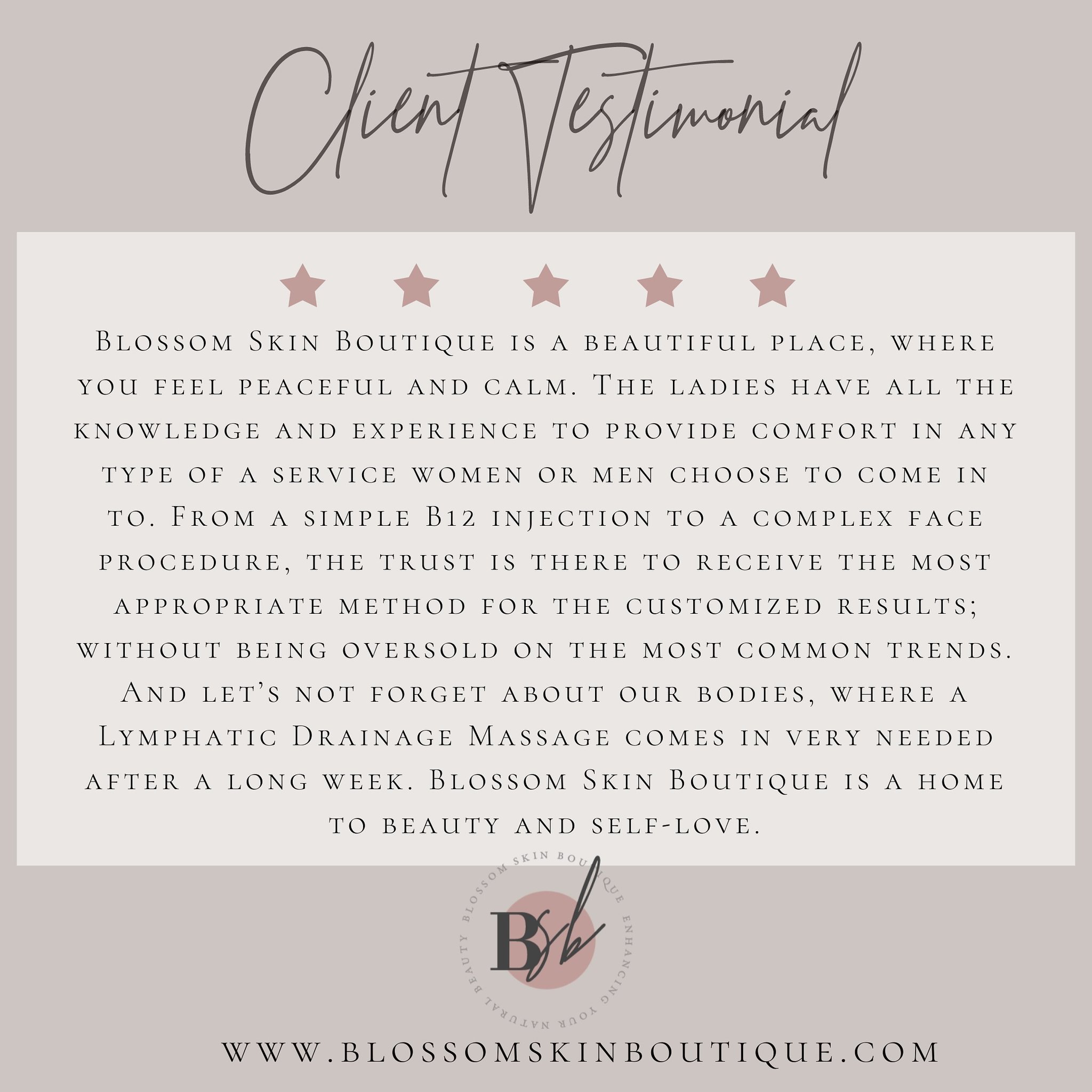 💚A huge thank you to everyone who shared their experience at our clinic on Google🌱

Your reviews are the best compliments we could ask for! 
⭐️⭐️⭐️⭐️⭐️

#BlossomReviews #feedback #grateful #thankyou #clientslove #clientappreciation #testimonial #bo