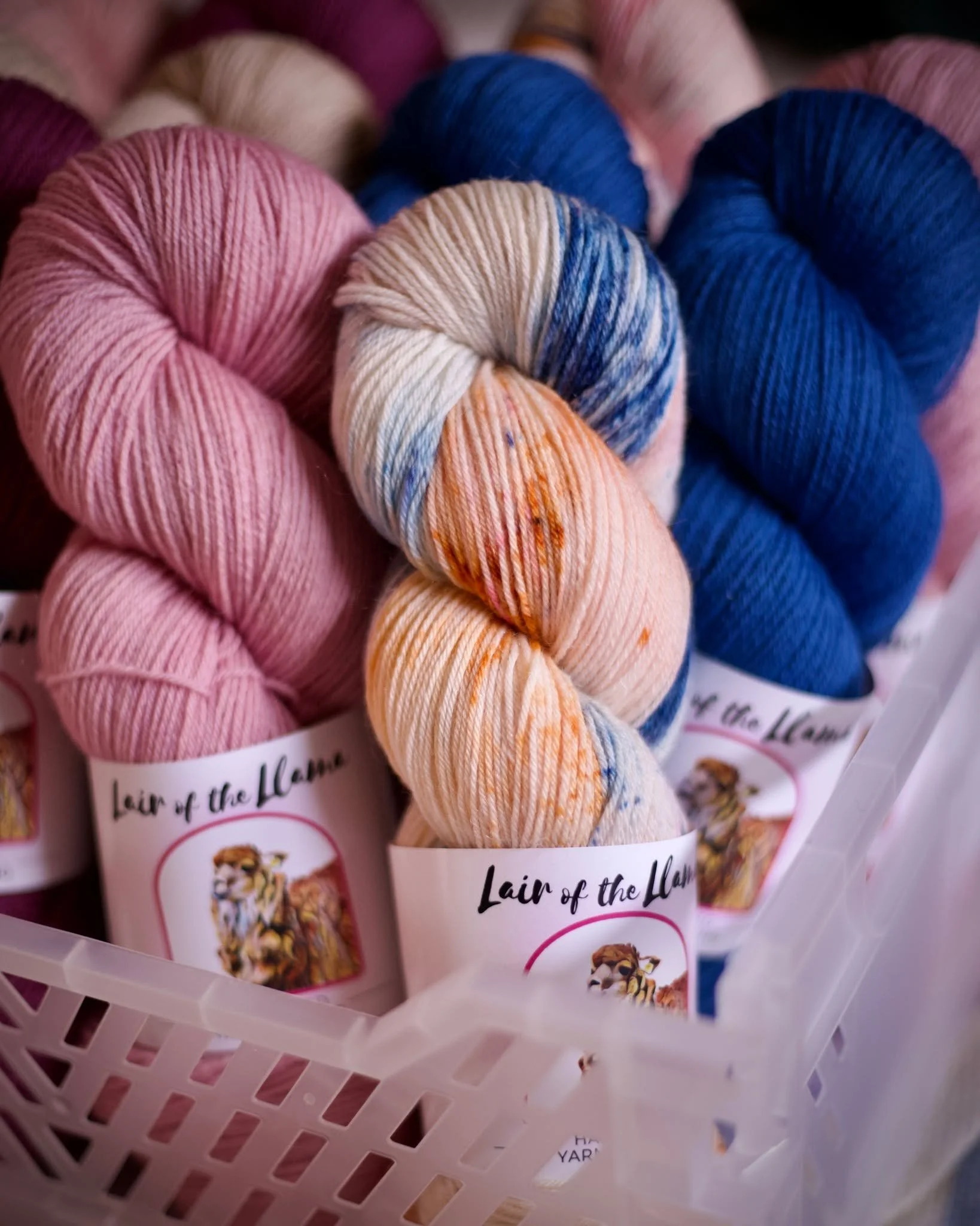 🌸Merino + Mohair = One Yarn 🧶✨
&bull;
&bull;
Senorita |  Explorer | Salty Ocean
80% Merino wool 20% Mohair | 100g. | 437yds
Available at lairofthellama.com
&bull;
#lairofthellama #knittersofinstagram #michiganmadeproducts #knitknitknit #knitting #s