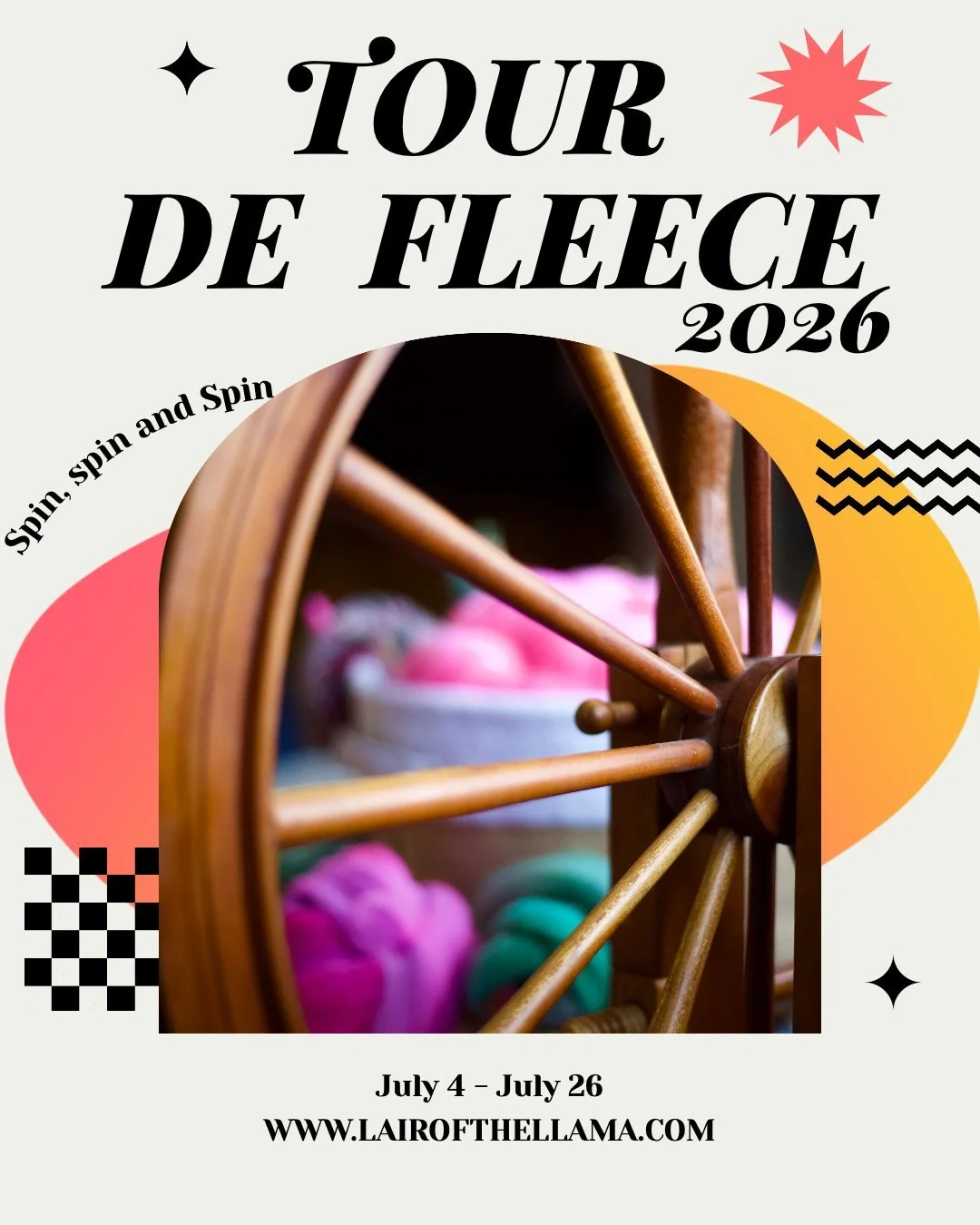 🧵🧵#tourdefleece 2026 💛

June is all about fiber, spinning, fresh inspiration, and preparing beautiful new bundles for the Tour de Fleece season. Expect colorful roving, new fibers to try, and plenty of cozy spinning energy in the studio. 🧶💕

Jul