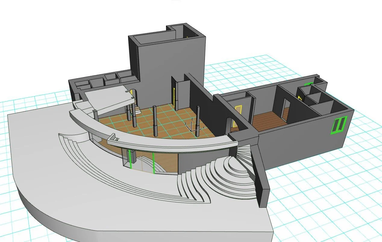 3D model prostor restaurace
