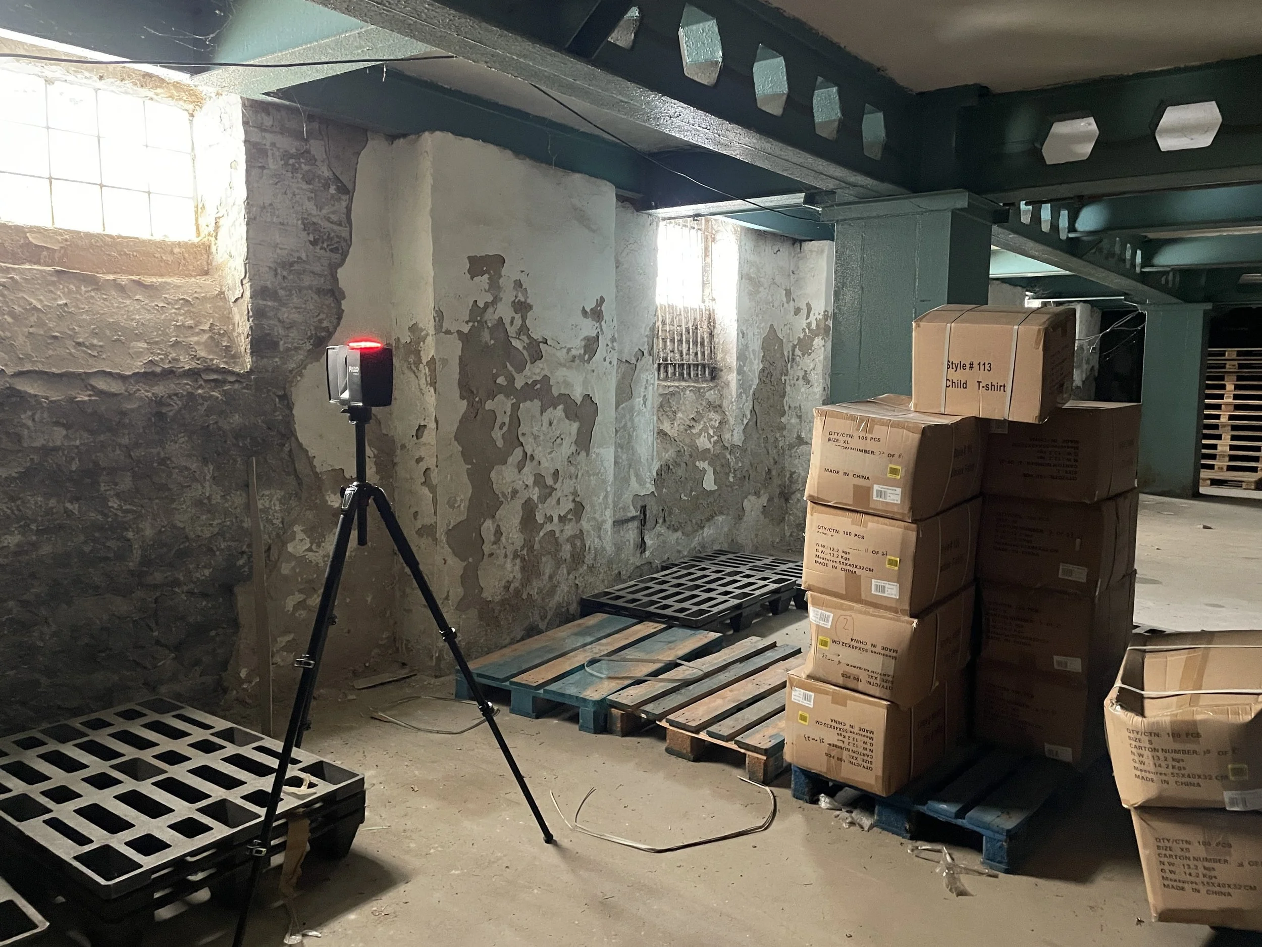 Laserové skenování budovy, interiéry