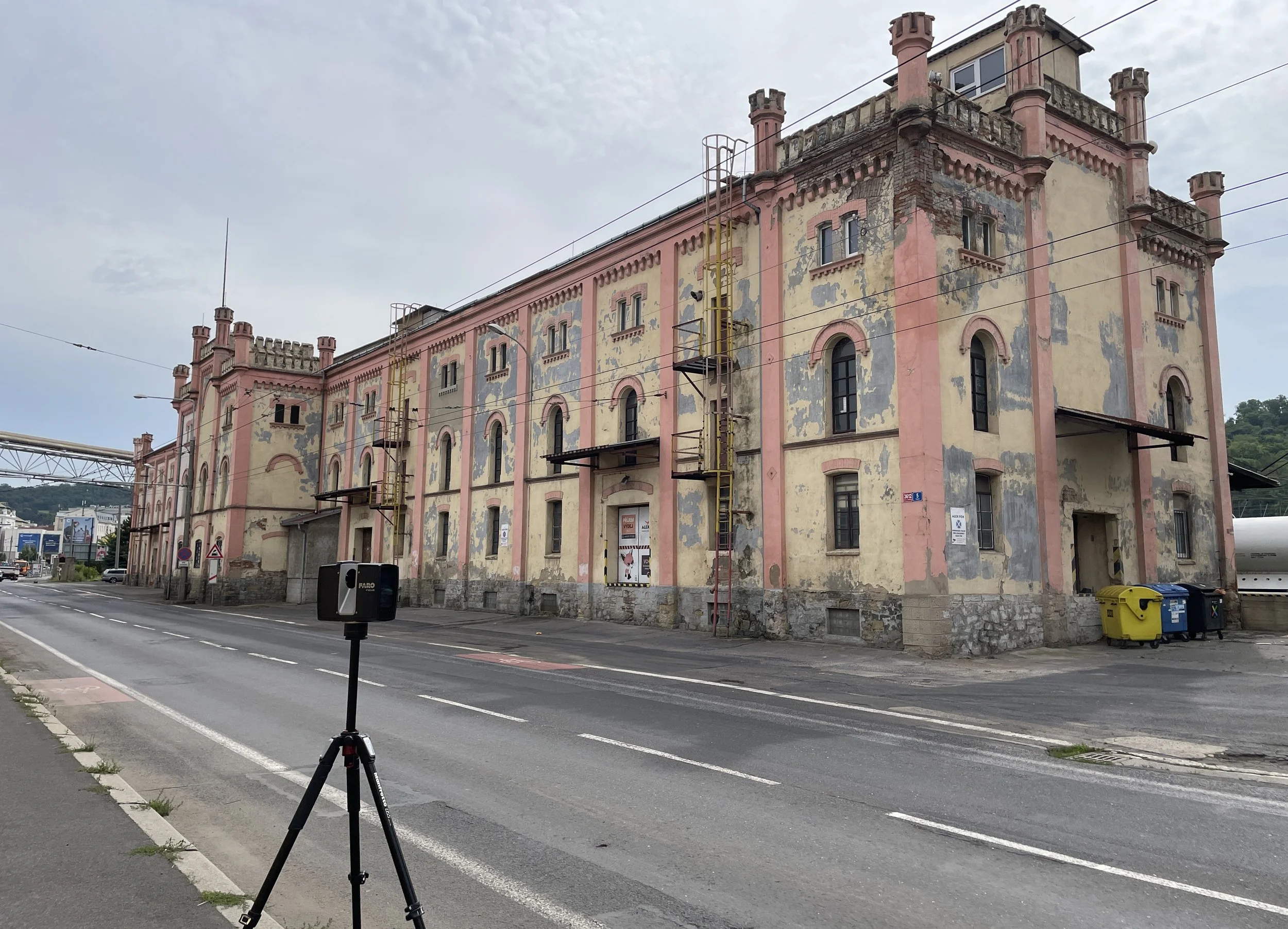 Laserové skenování budovy, fasády