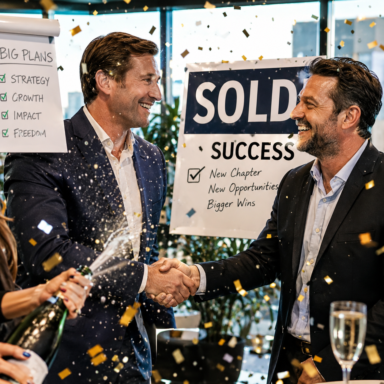 Business Bought. Champagne Popped. Now Let's Talk About the Accounting