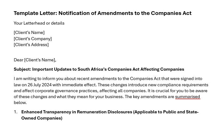 Amendments to the Companies Act: What You Need to Know — Accounting Weekly