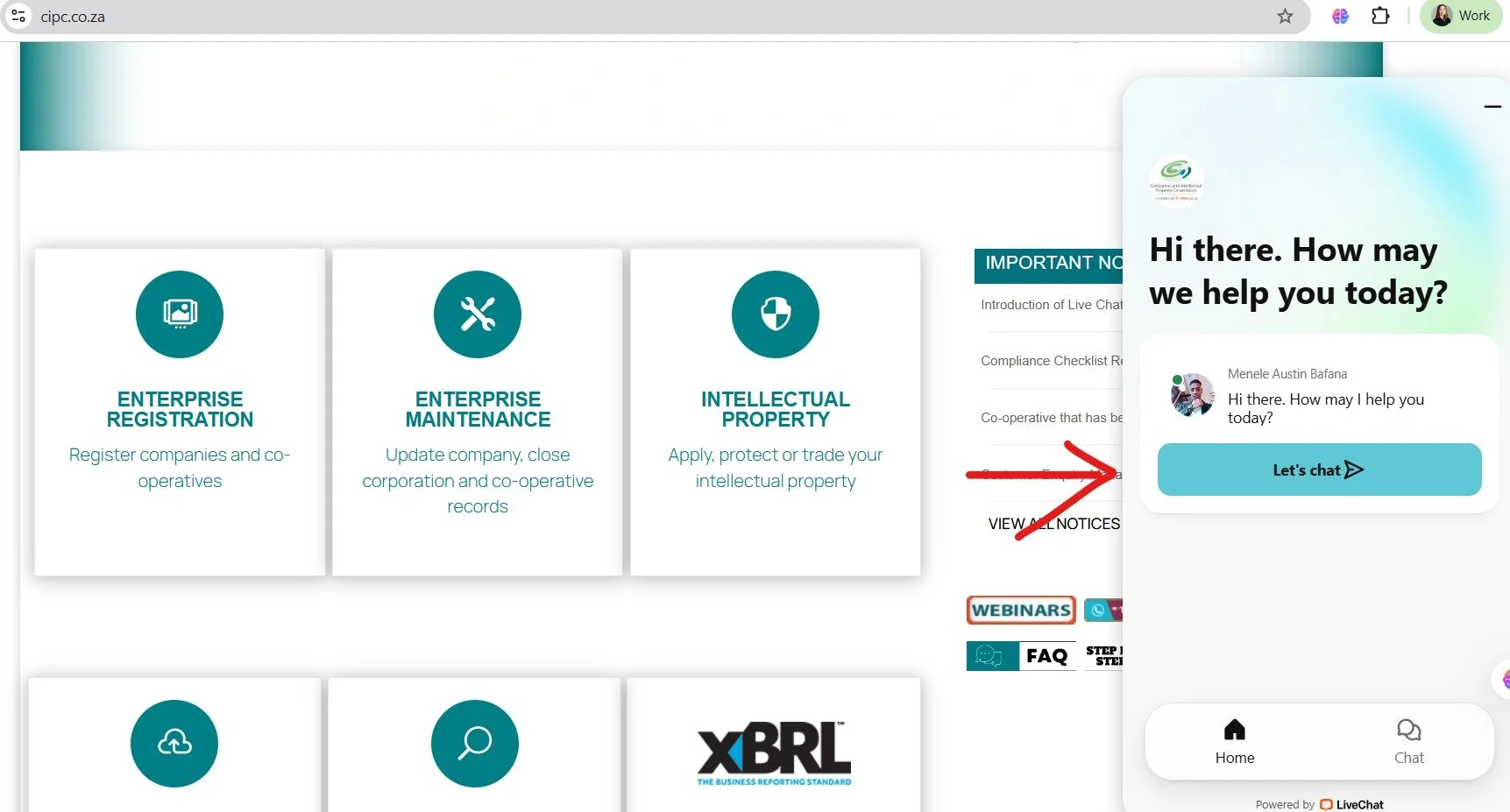 CIPC Launches Live Chat Support Channel — Accounting Weekly