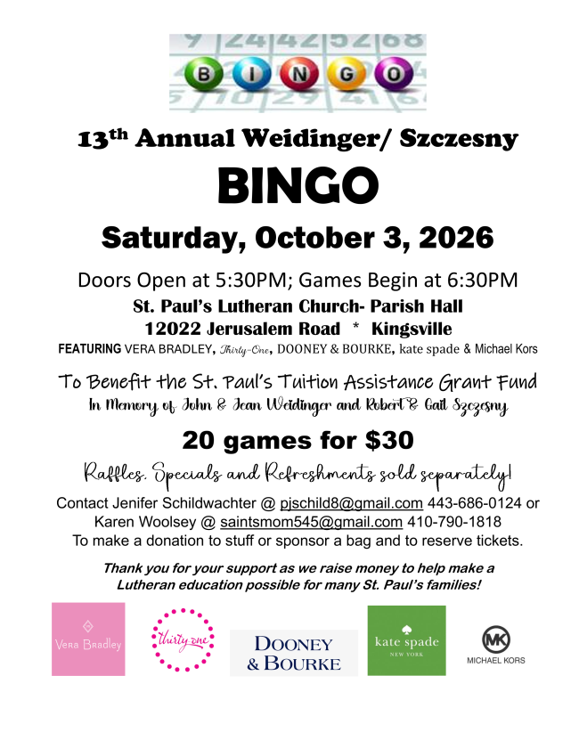 Scholarship Bingo