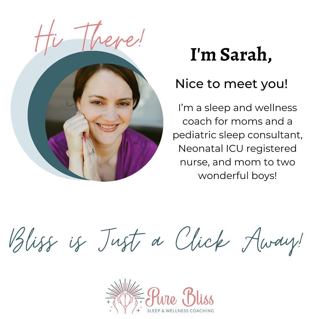 Hey there!  I'm Sarah.
I&rsquo;m a sleep and wellness coach for moms and a pediatric sleep consultant, Neonatal ICU registered nurse, and mom to two wonderful boys!

I wanted to share a little about me and why I love working with moms in the postpart