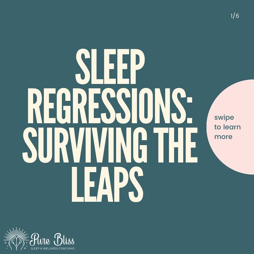 Are you noticing that your baby is not wanting to nap, is waking frequently at night, is more irritable?

You may be dealing with a sleep regression or as I like to call them, a developmental leap. 

Pour the coffee ☕️ and swipe through the next few 