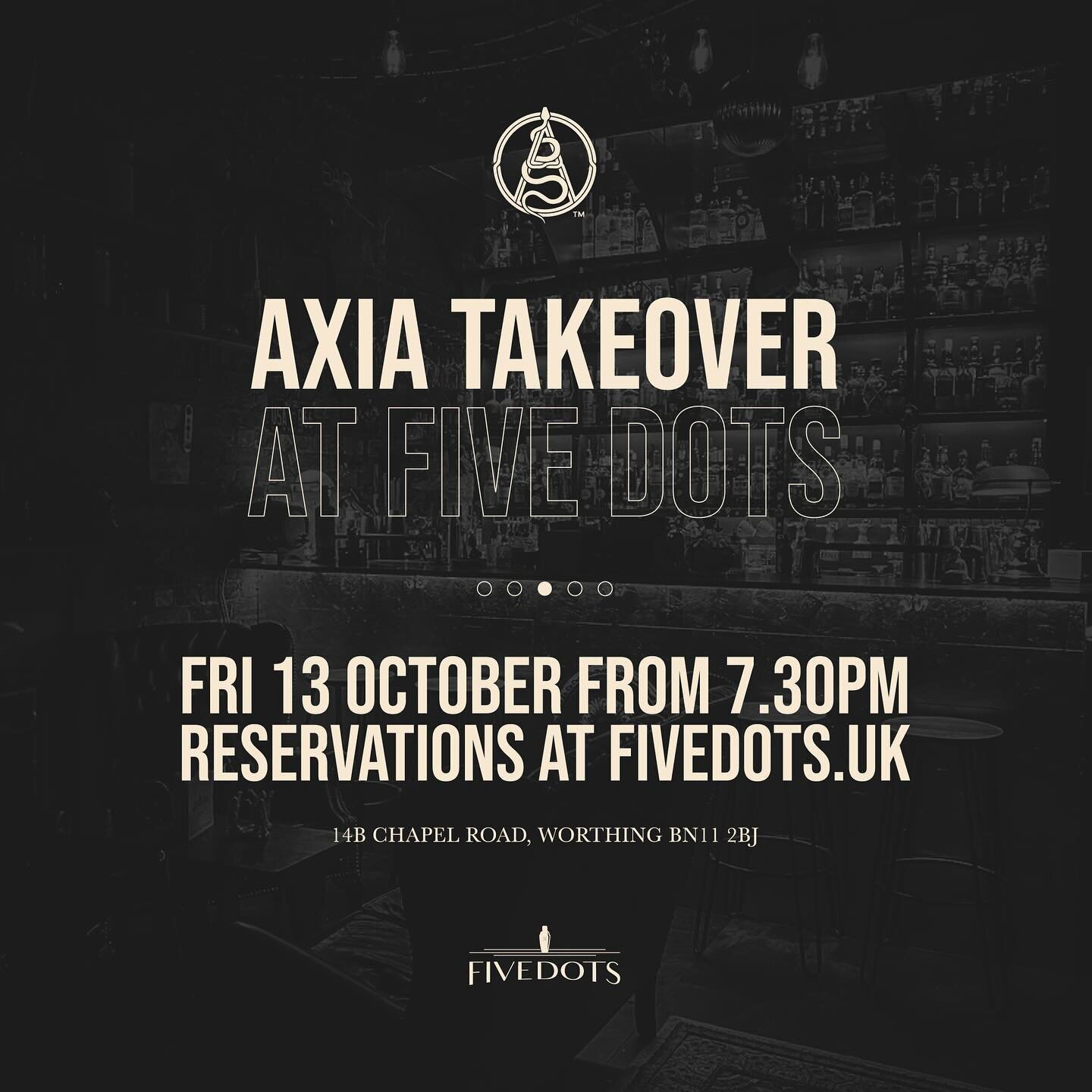 Join us as we host an unforgettable takeover with @axiaspirit this Friday the 13th 🍸🙌

Dive into a world of flavour featuring the iconic Axia Spirits. Don't miss this chance to get up close and personal with the brand that's redefining mixology at 