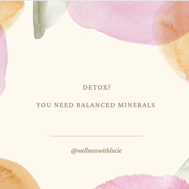 It&rsquo;s true, if your minerals aren&rsquo;t balanced you won&rsquo;t be able to optimally detox. 

⚡️Your cells create energy (ATP) to do this they need nutrients and mineral co-factors. Detoxing needs this energy 

💫Your body removes waste and t
