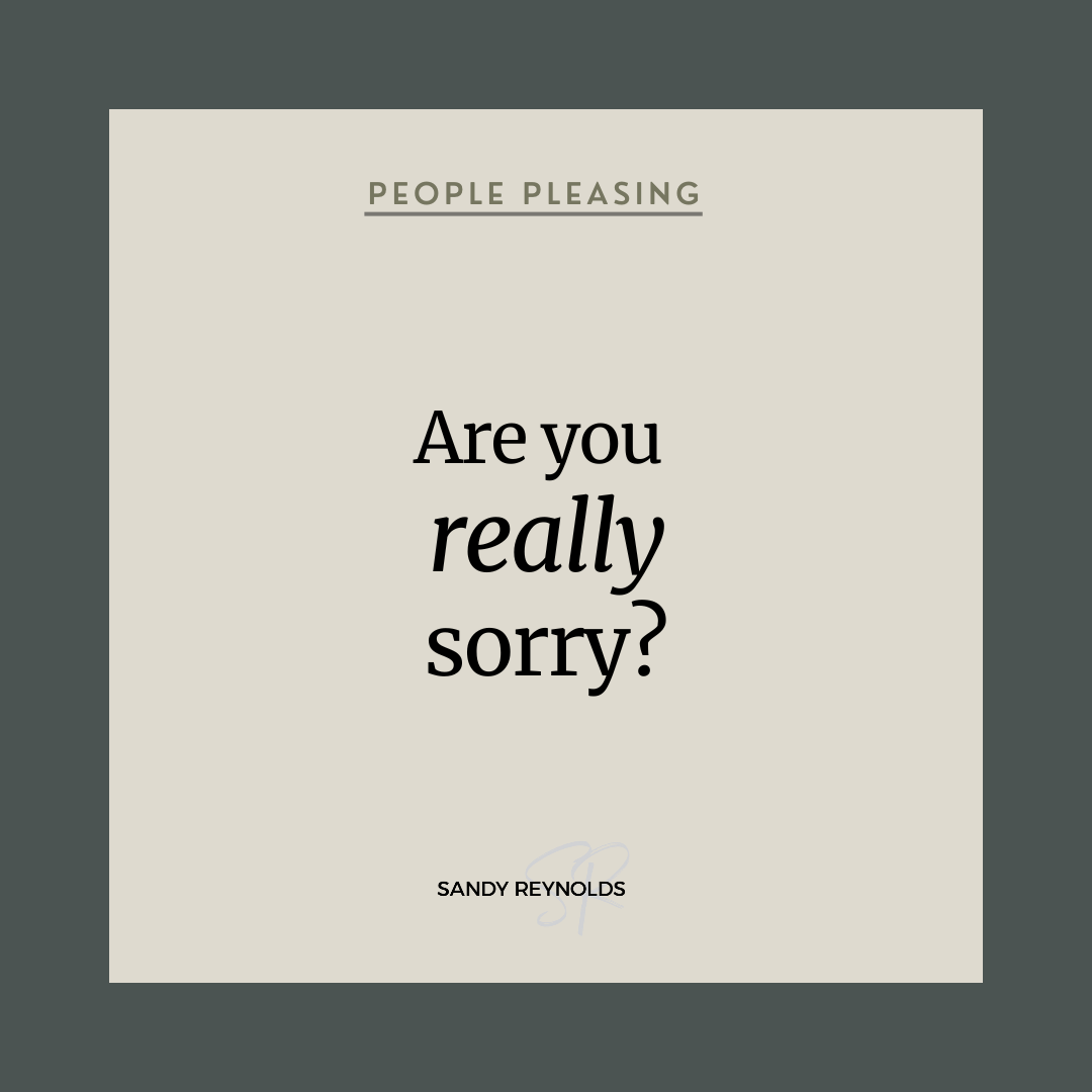 Are you really sorry?