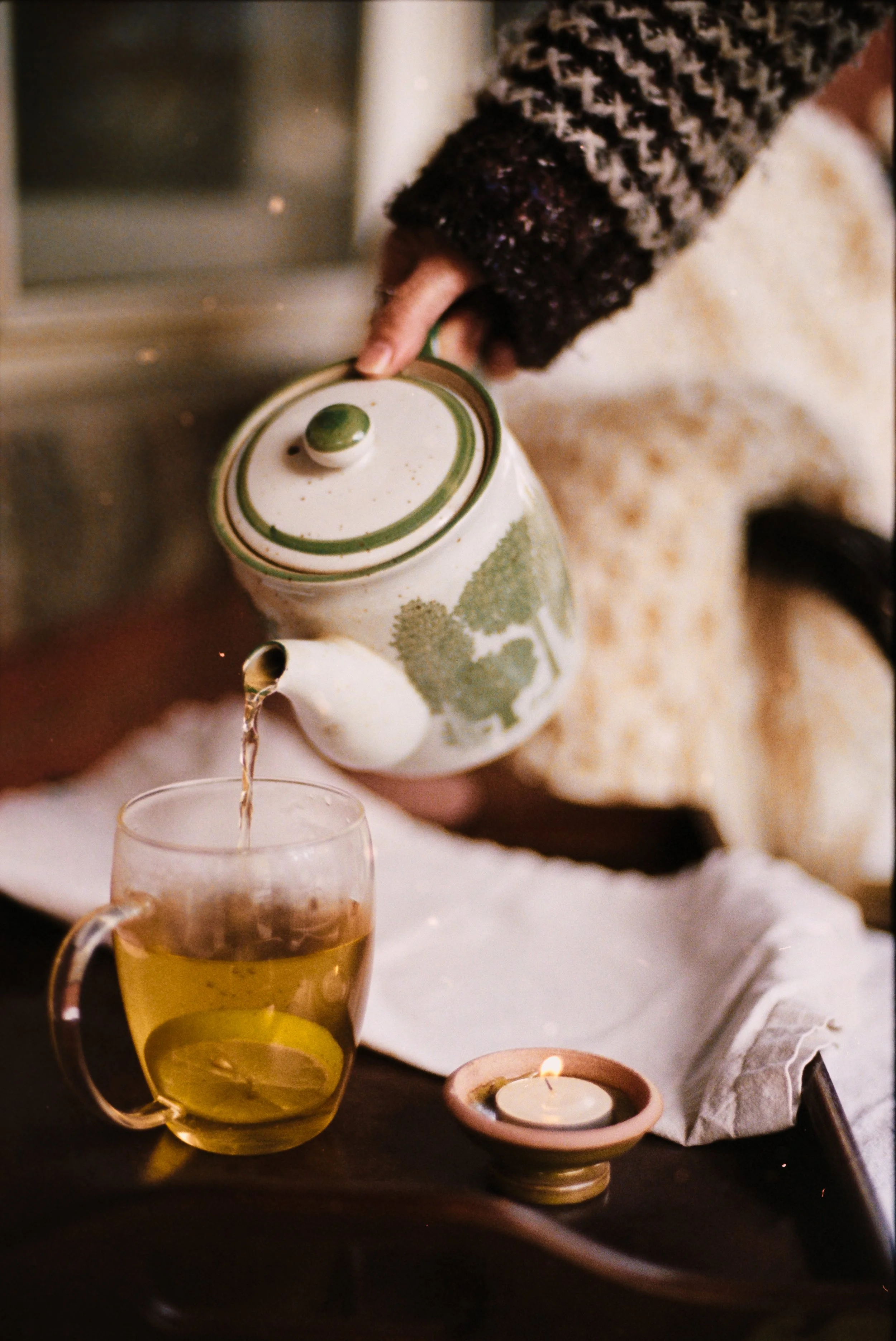 tea ceremony sacred ritual candle lighting