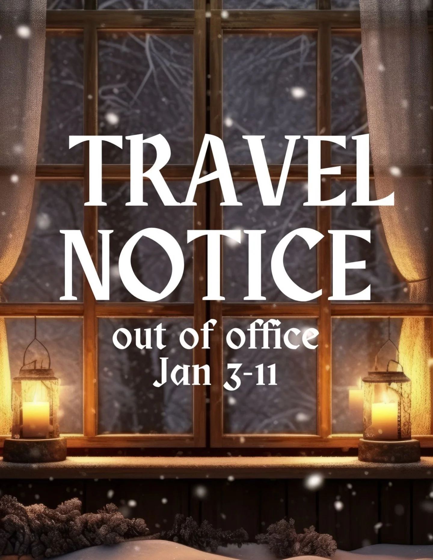 Last minute travel plans came up for me so I will be away from the studio through Jan 11. Any orders placed between now and then will be filled when I return. Thanks for your understanding 😊