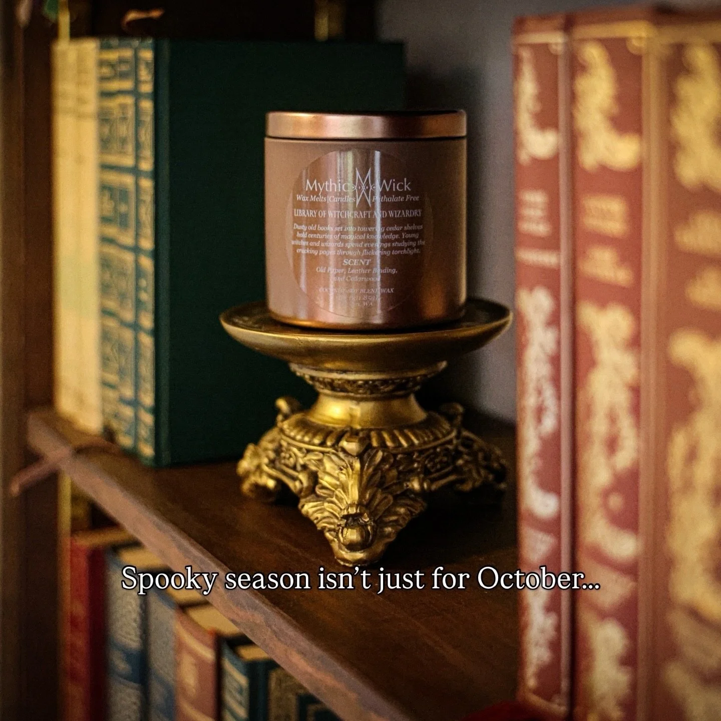 Who says spooky season has an expiration date? 🕯️

This April, open the doors to a Haunted Manor of scents: Library of Witchcraft and Wizardry, Manor Moonflower, and Cemetery Stroll.

Swipe to meet each scent and find the one that belongs on your ni