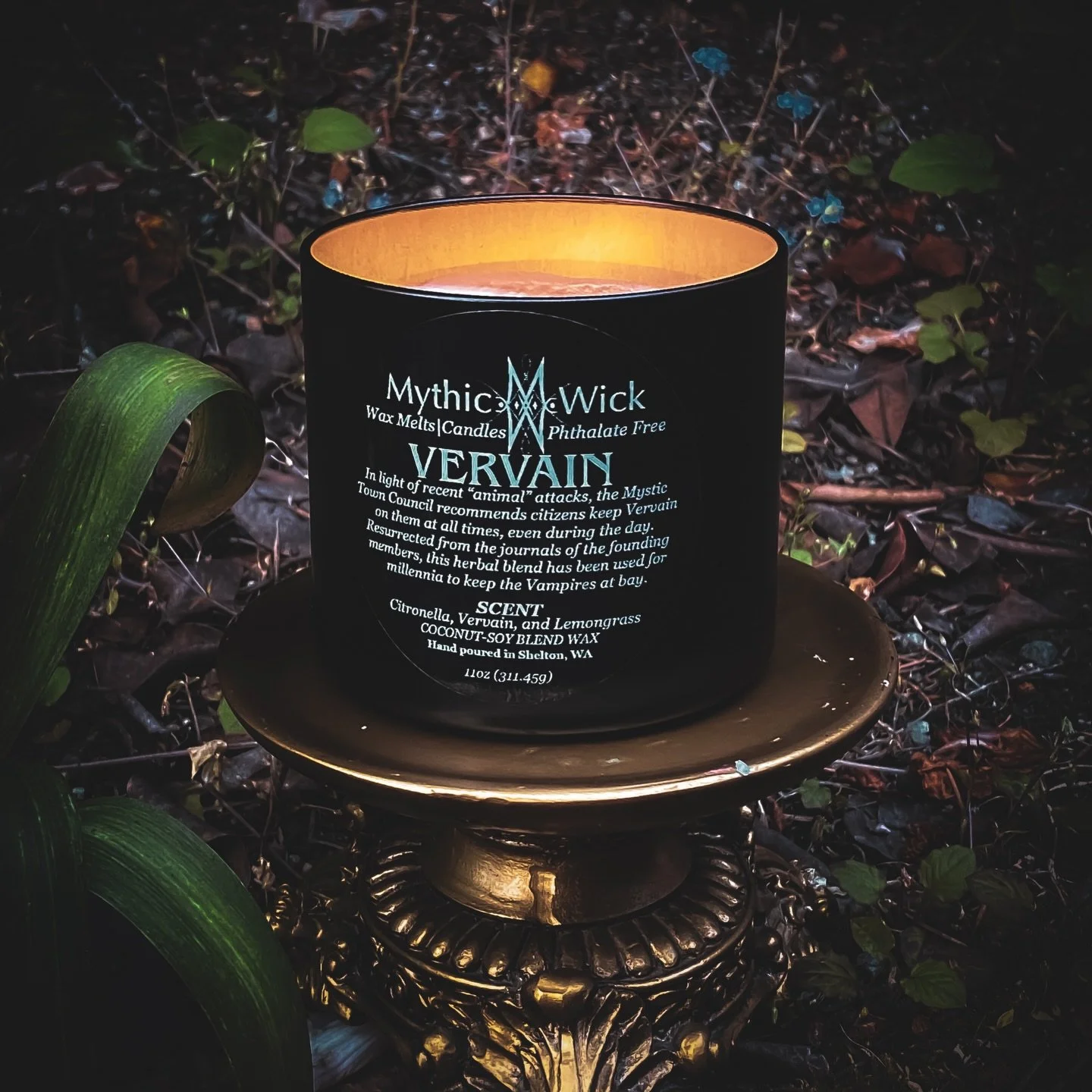 As the weather gets warmer, and you&rsquo;re out later at night, you&rsquo;ll need something to keep the Vampires at bay. The town council recommends always having Vervain nearby.

(This is a bougie citronella candle that smells far above and beyond 