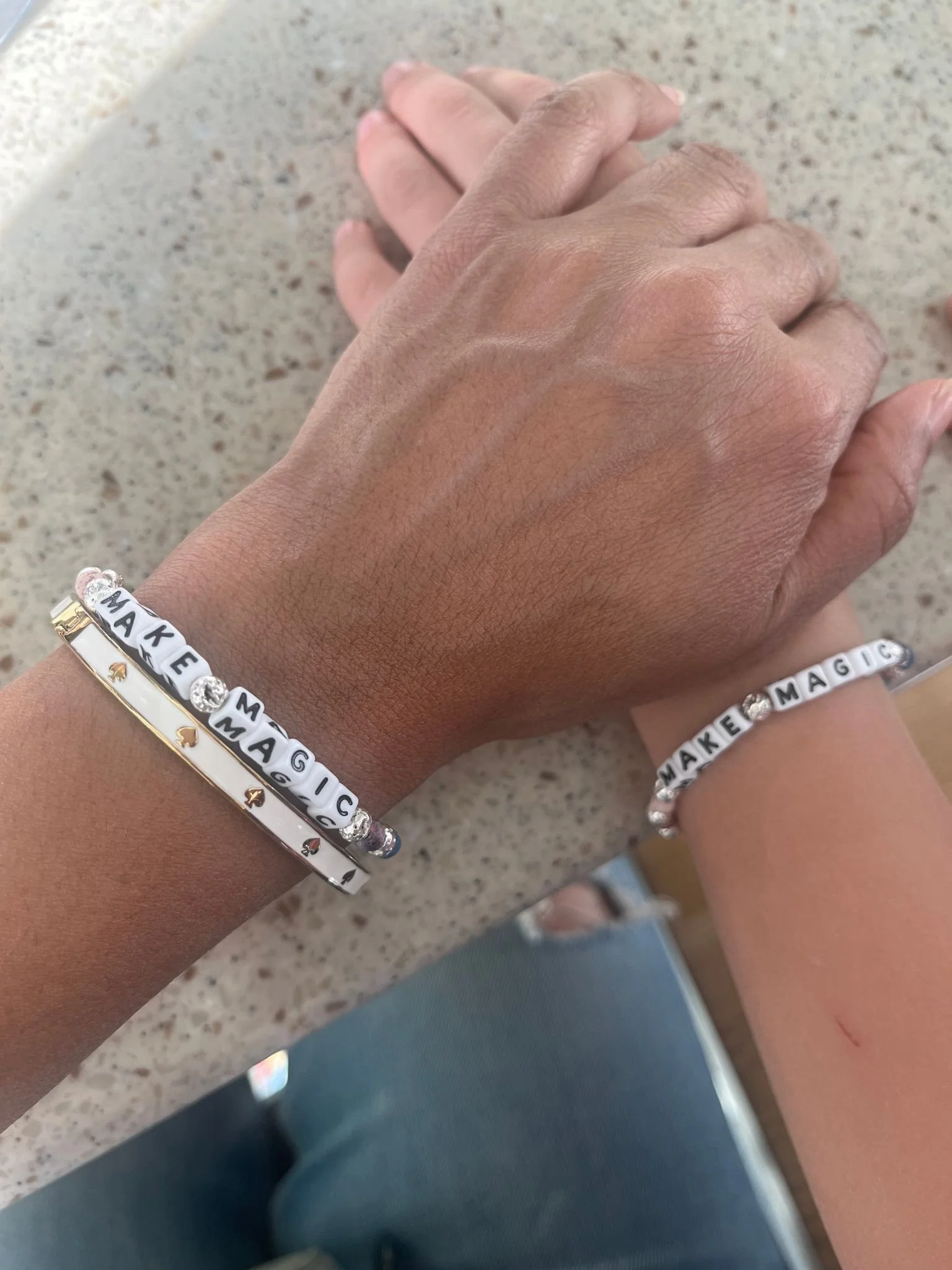 Matching bracelets- Kena and Nova- Kena Paranjape, Founder, All You Are