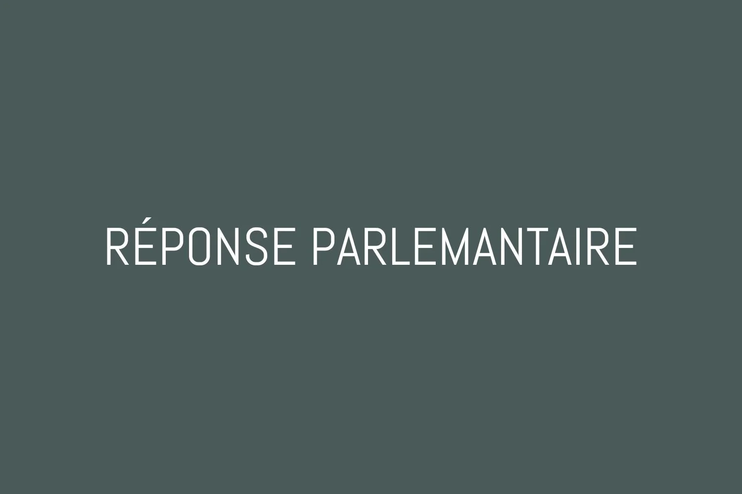 Réponse parlementaire (projet démonstratif)