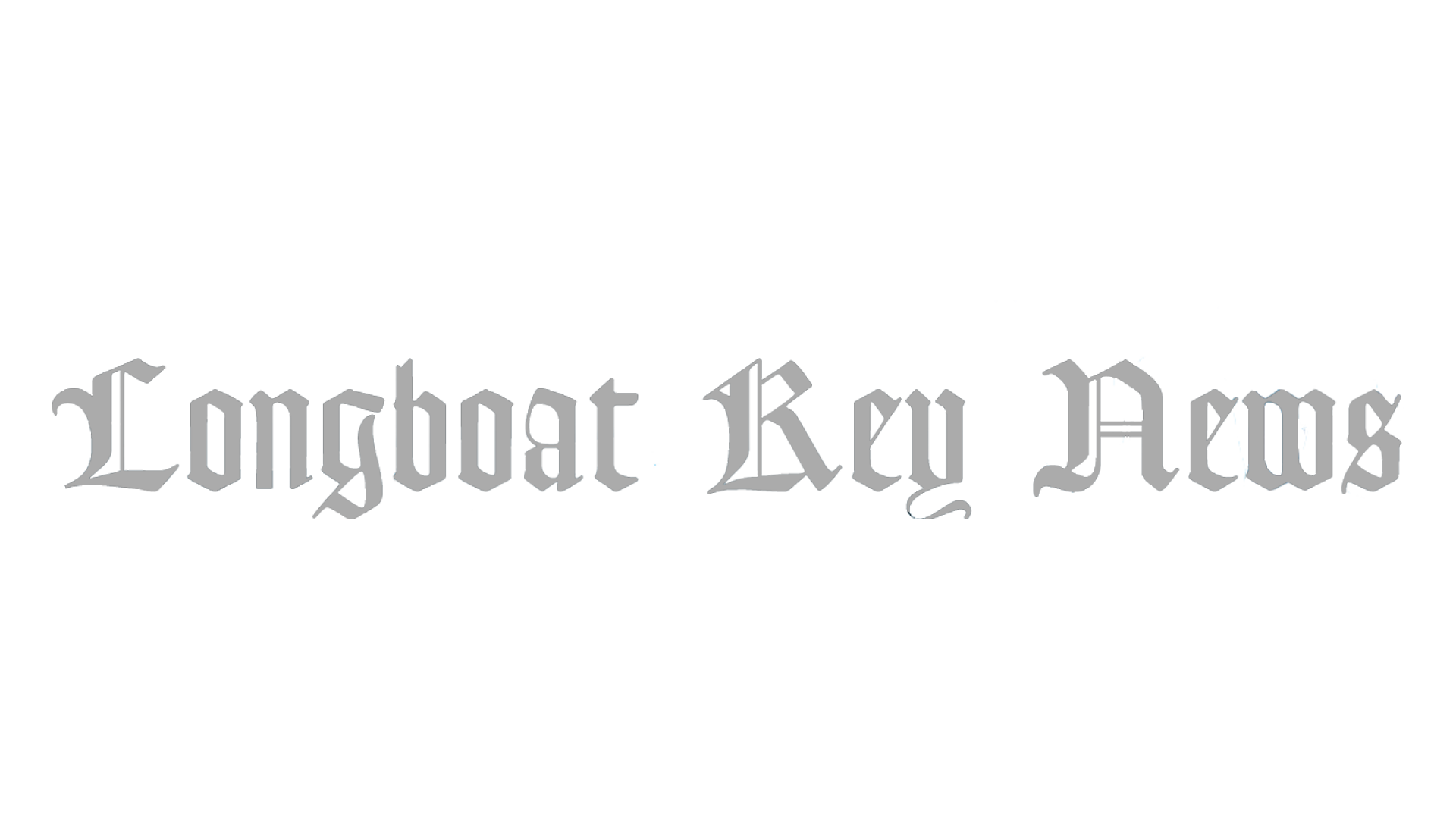Text that reads, ''Longboat Key News'' in Gothic font style.