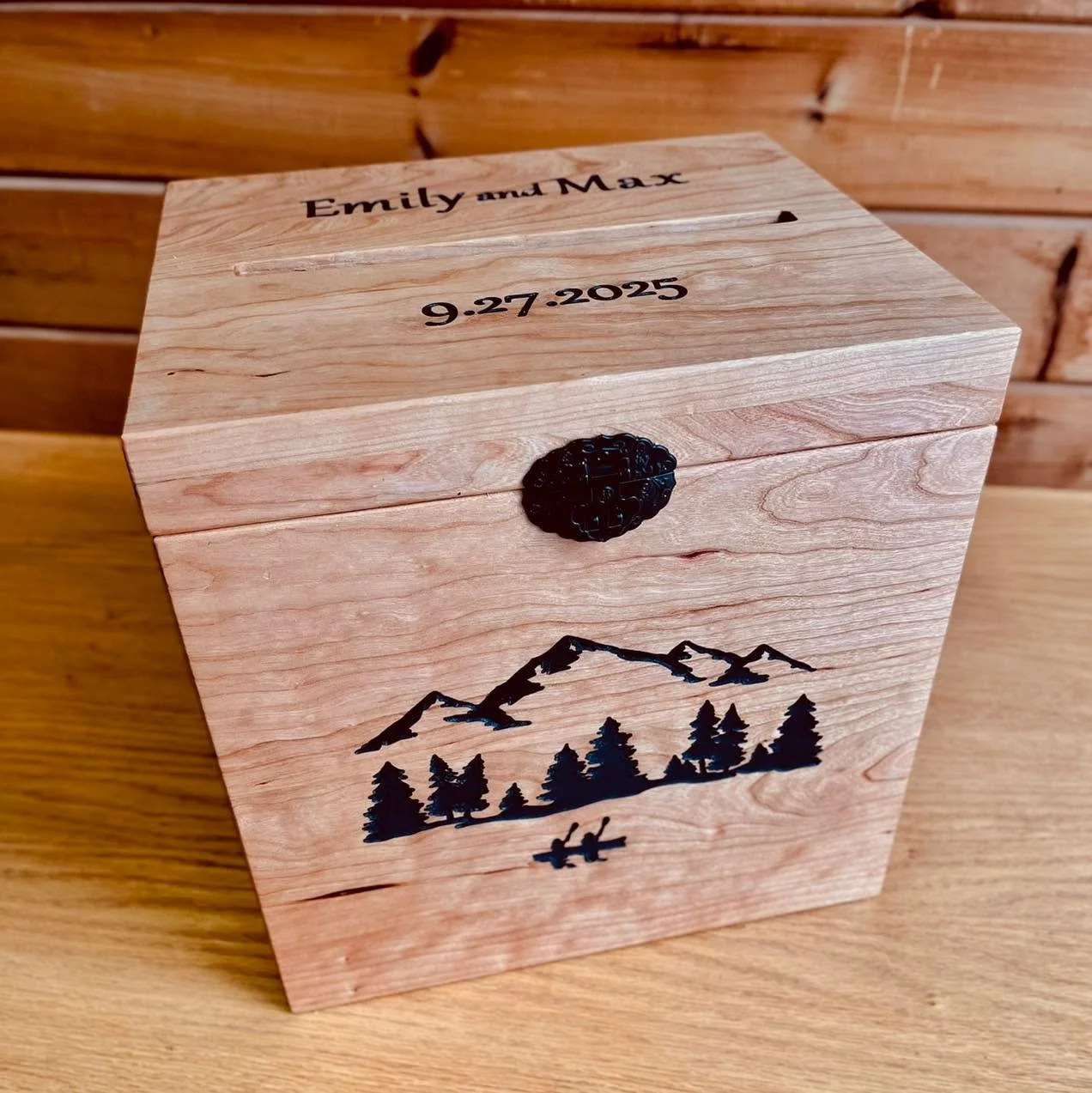 Congratulations Emily &amp; Max!  We hope your wedding was spectacular. And we wish many years of happiness. 
.
.
.
📍113 N. Main Street, Fairport, NY
💻www.fairportfirehousewoodworks.com
🔨handmade for you🔨

#ourlittlefirehouse #handmadeforyou #web