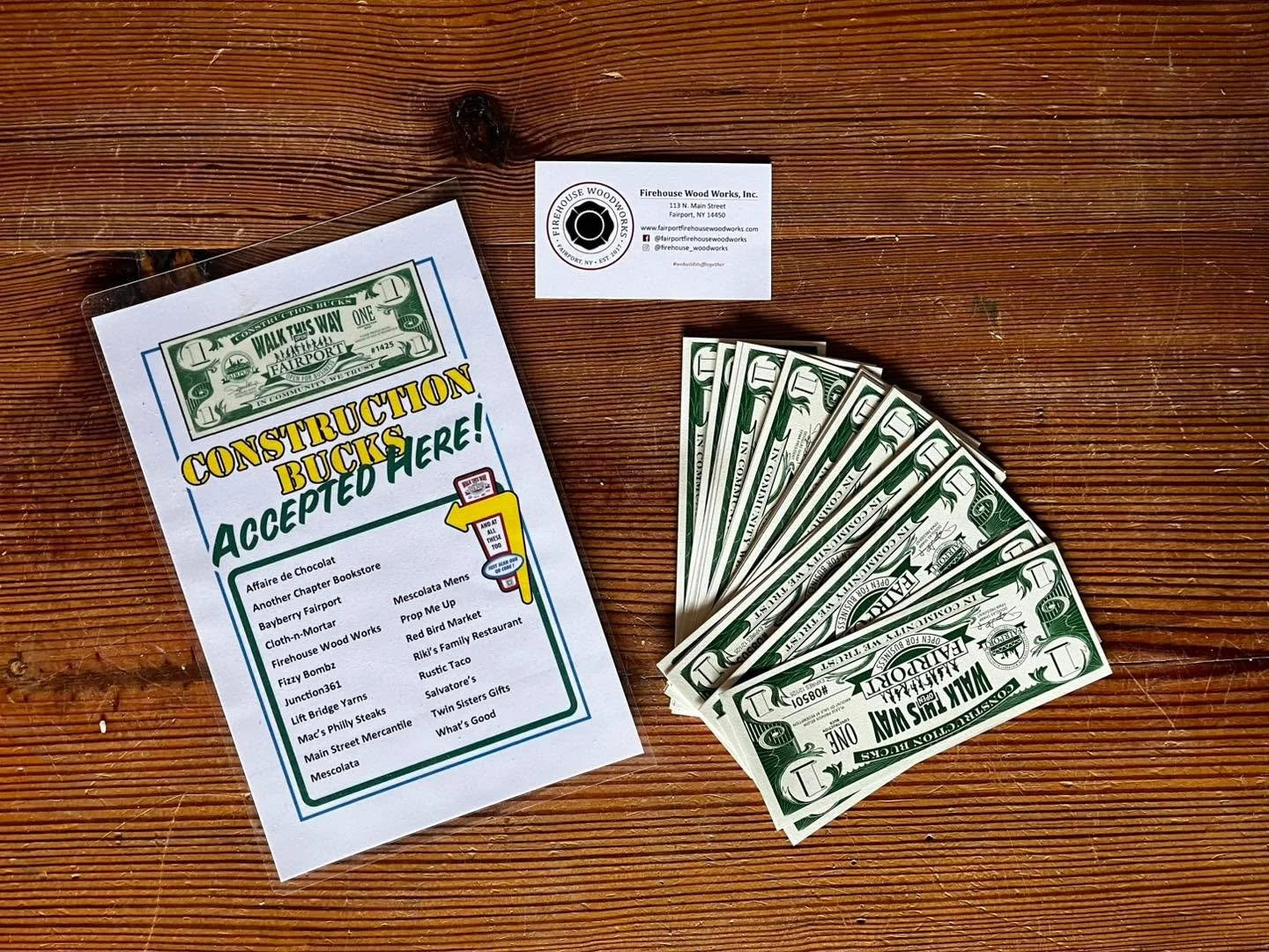 Construction Bucks are back! 
Shop Small.  Shop local. Shop Fairport.
.
.
.
📍113 N. Main Street, Fairport, NY
💻www.fairportfirehousewoodworks.com
🔨handmade for you🔨
#ourlittlefirehouse #handmadeforyou #webuildstufftogether #enjoyingretirementto