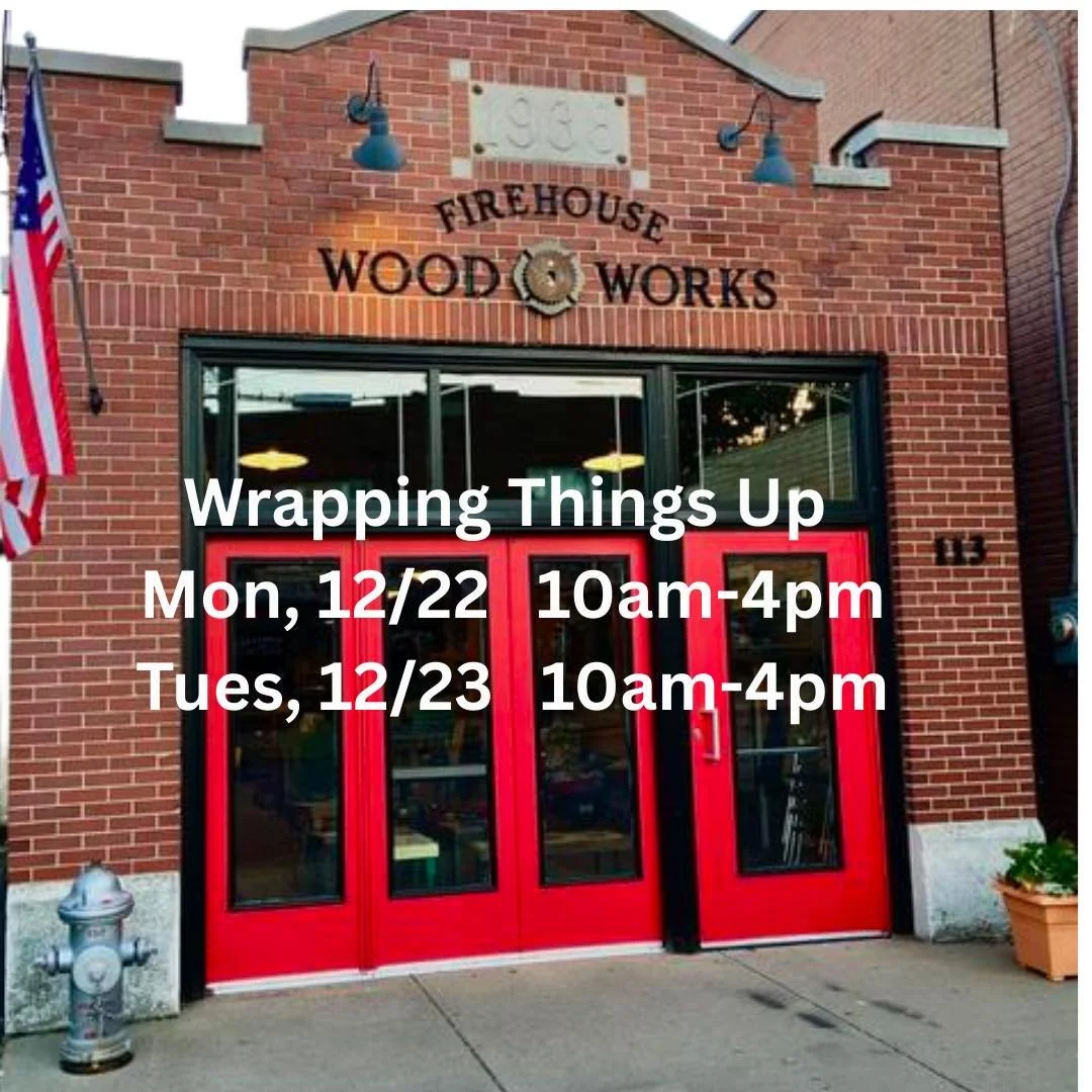 Santa&rsquo;s elves getting a little bit of overtime 

Our workshop will be open Monday &amp; Tuesday 10am - 4pm.

Ho, Ho, Ho 🎅🏼🤶
.
.
.
📍113 N. Main Street, Fairport, NY
💻www.fairportfirehousewoodworks.com
🔨handmade for you🔨

#ourlittlefirehou